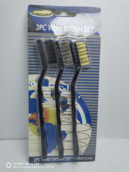 kit * 3 cepillos de metal chicos c/mango plastico parna full