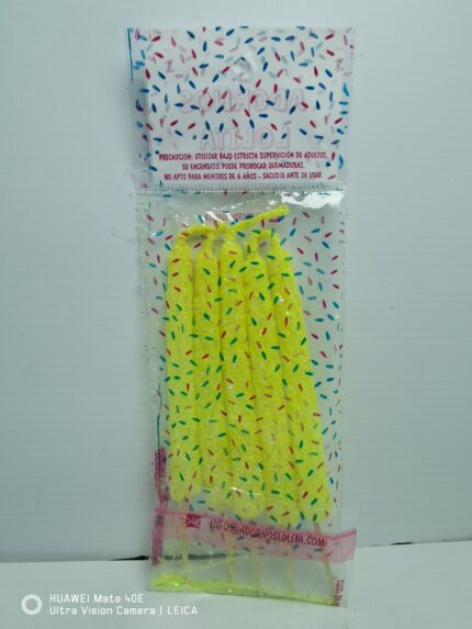 VELAS CON BRILLOS X5 UNID.